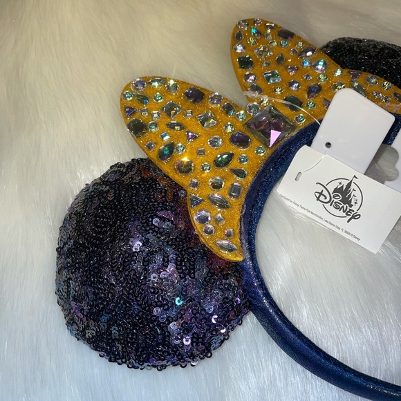 NWT Disney Earidescent Mickey Mouse Ears Gem Walt 50th 50 gold black Anniversary - Picture 10 of 16